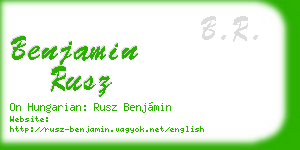 benjamin rusz business card